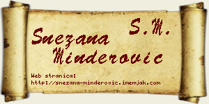 Snežana Minderović vizit kartica